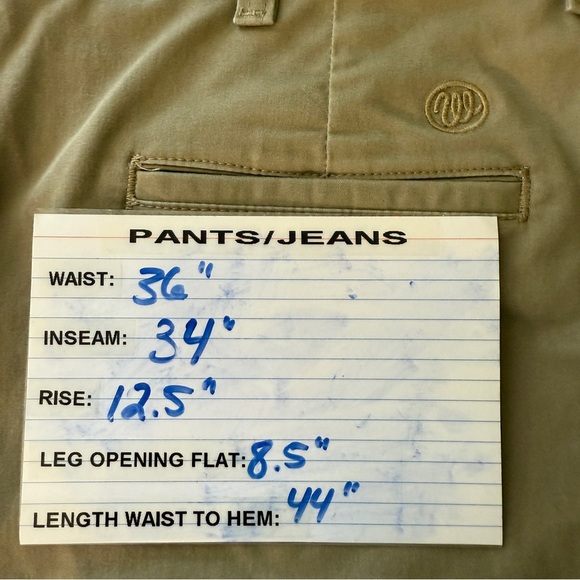 Wrangler Dress Pants Flat Front Relaxed Fit Khaki Tan Mens 38x34 Country Western - Picture 8 of 8